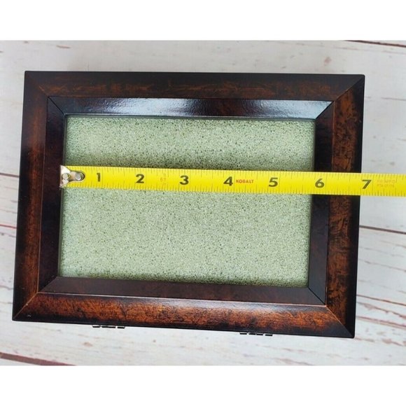 Elegant Expresso Brown Velvet Interior Picture Frame Sectional Jewelry Box - Picture 12 of 12
